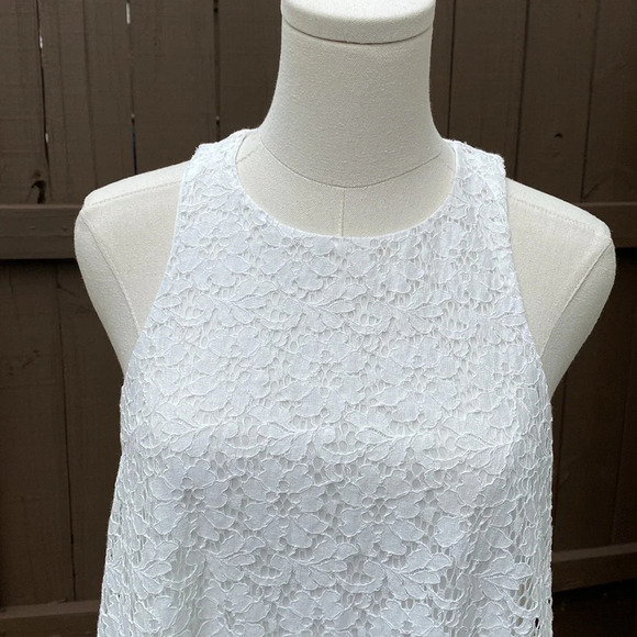 Show me your mumu Ritzy mini white lace dress. Keyhole back, size medium - Picture 8 of 16